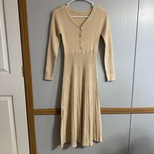 SHEIN Korean Style Ribbed Midi Dress Size Small